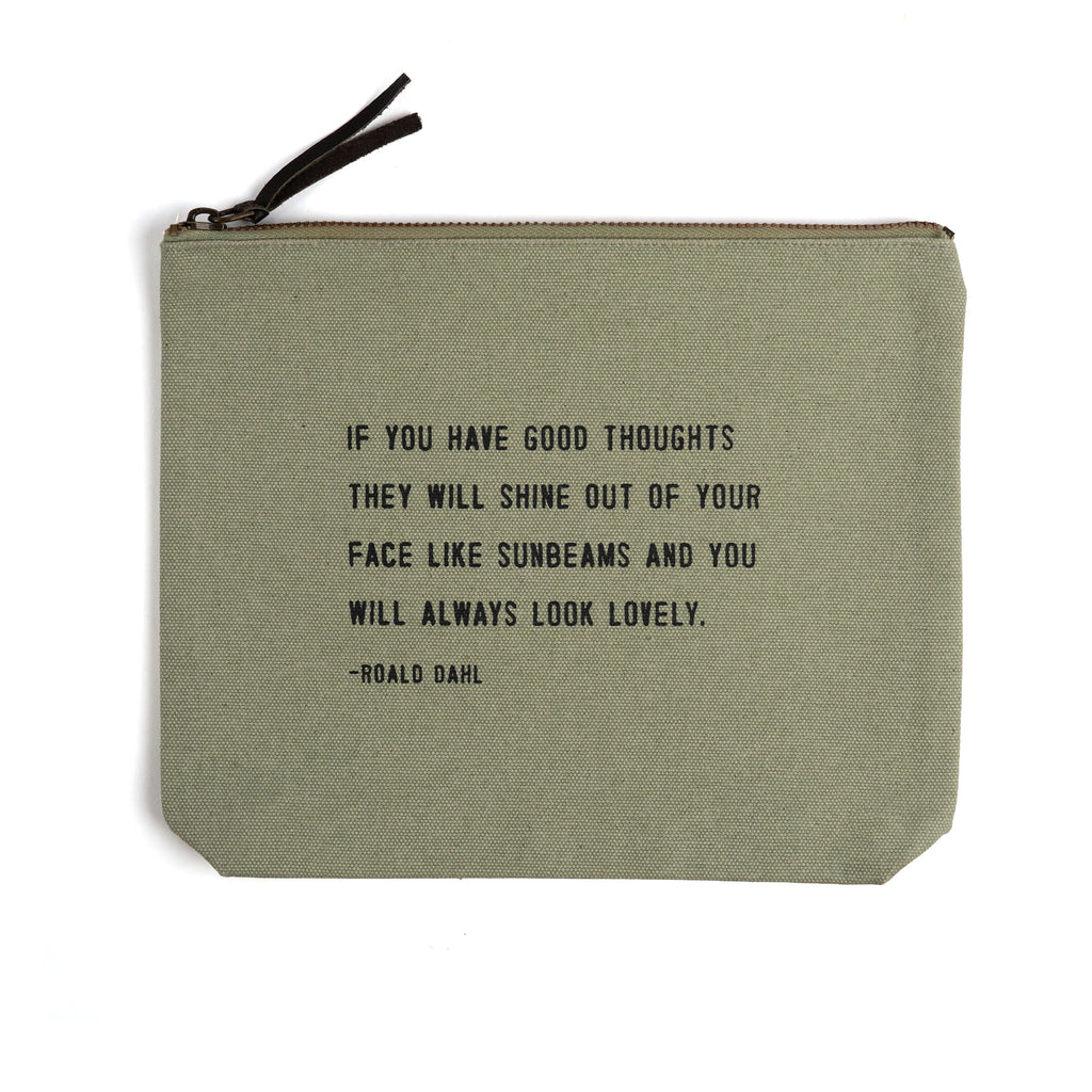 Mint Canvas Zip Bag