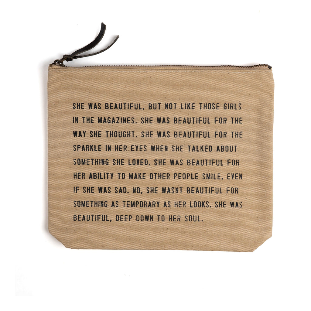 Flax Canvas Zip Bag