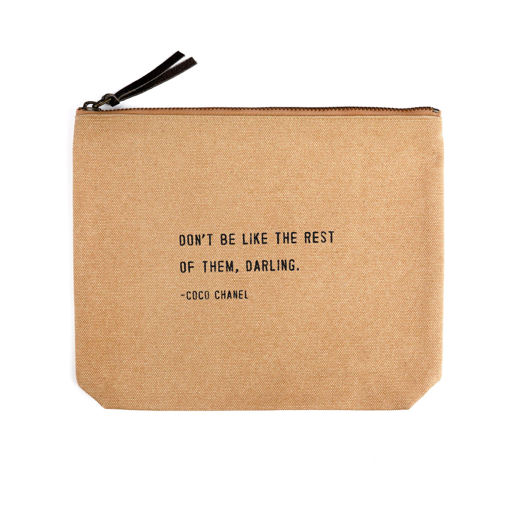 Blush Canvas Zip Bag
