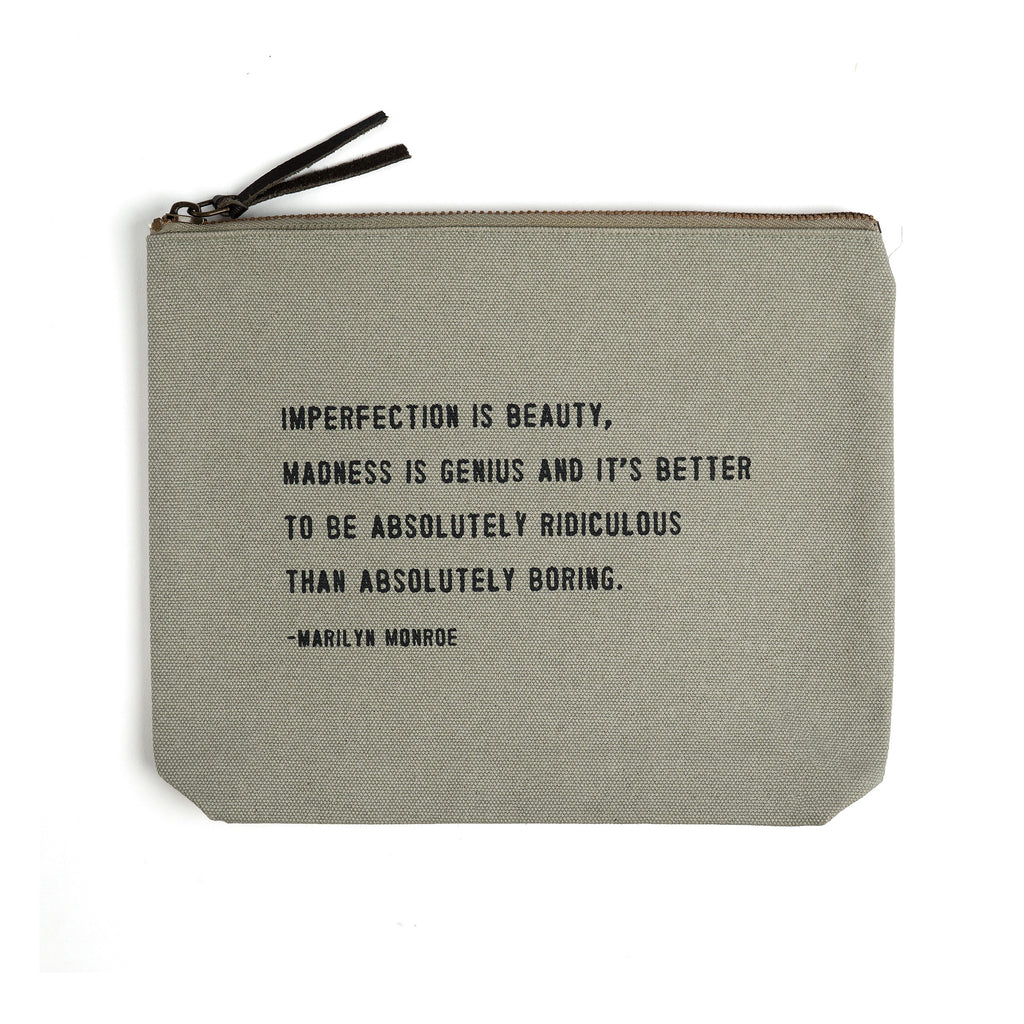 Sage Canvas Zip Bag