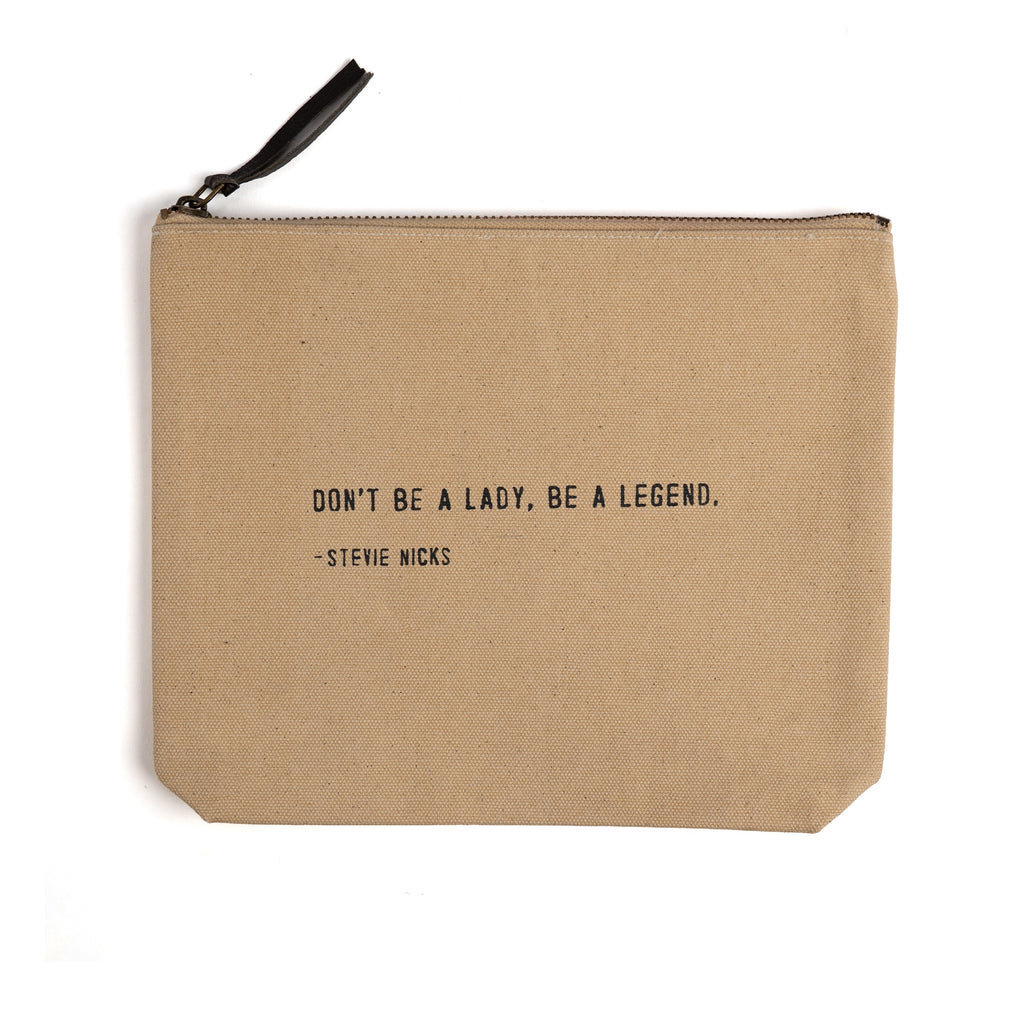 Flax Canvas Zip Bag