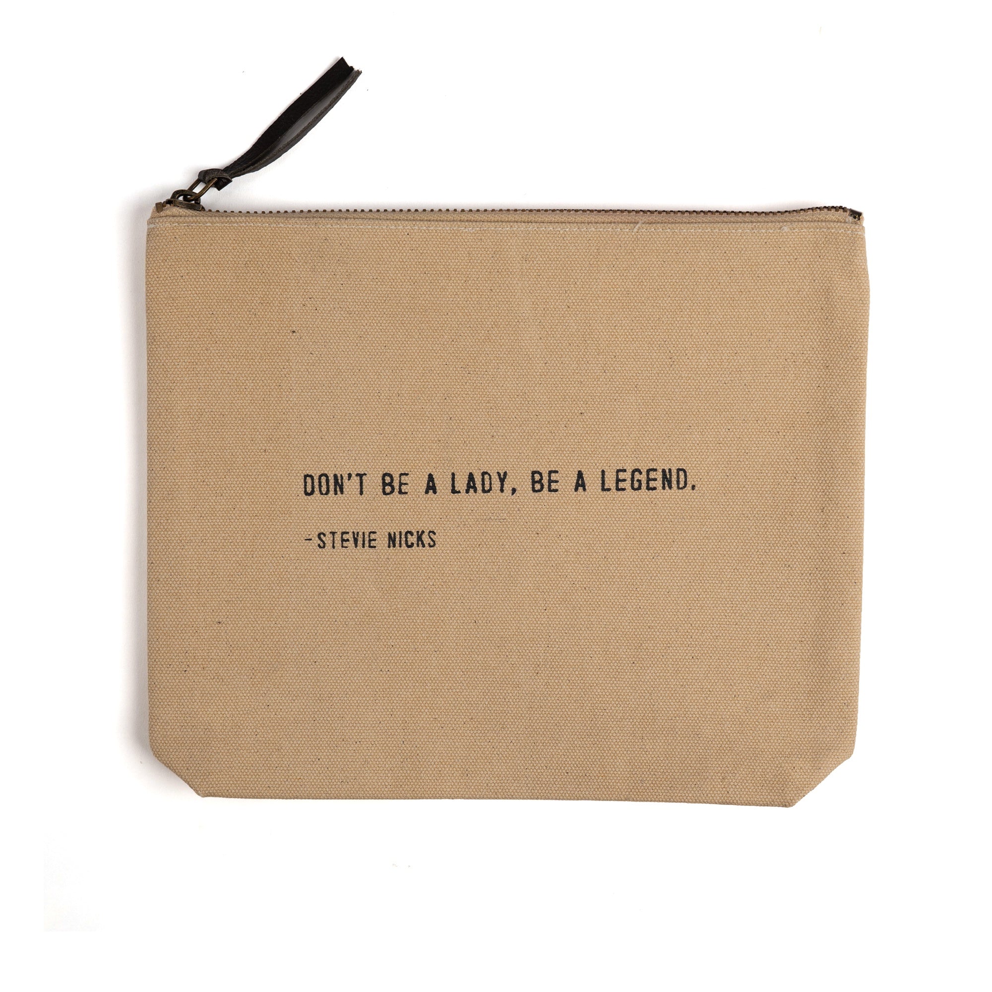Flax Canvas Zip Bag