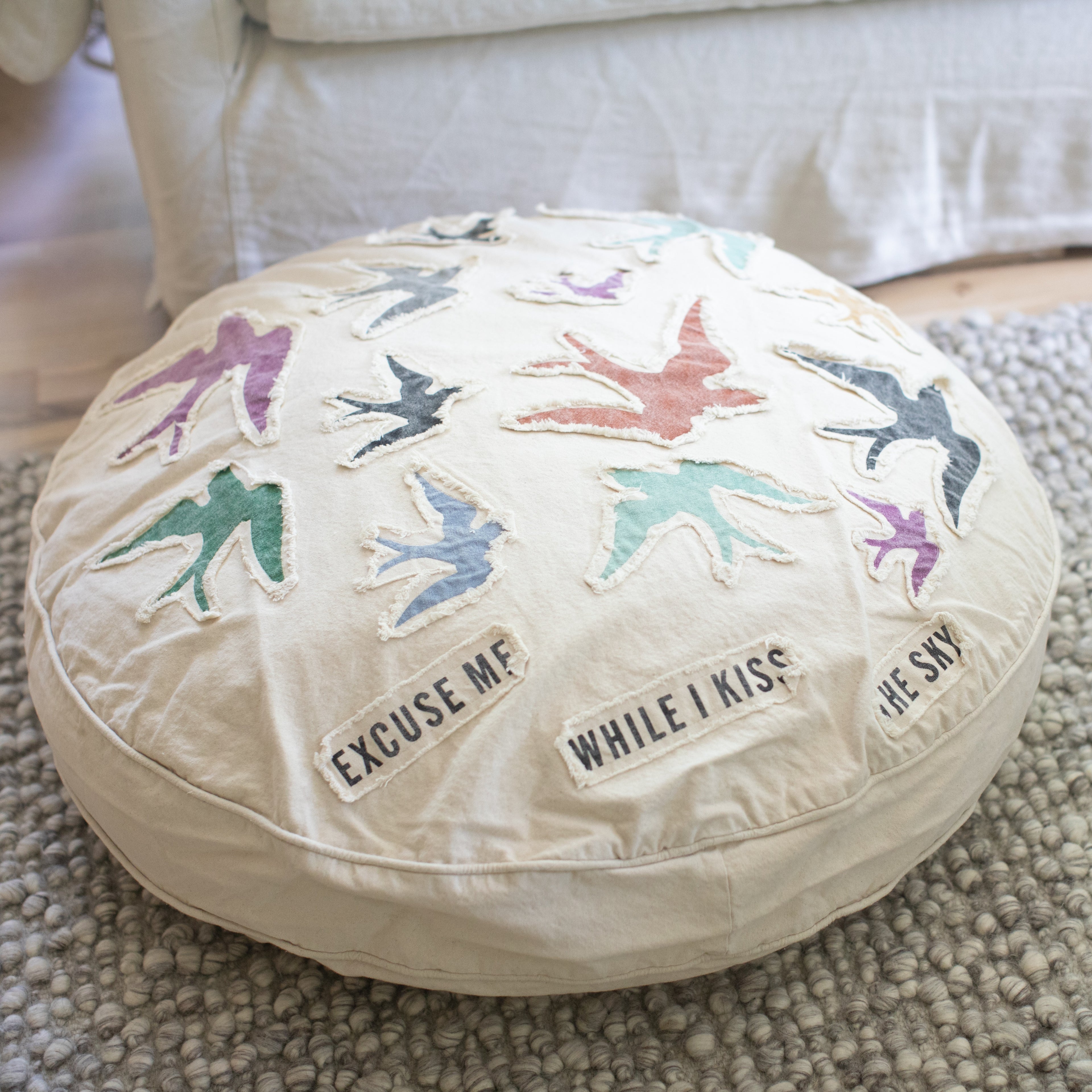 ***Excuse Me While I Kiss the Sky Floor Pouf