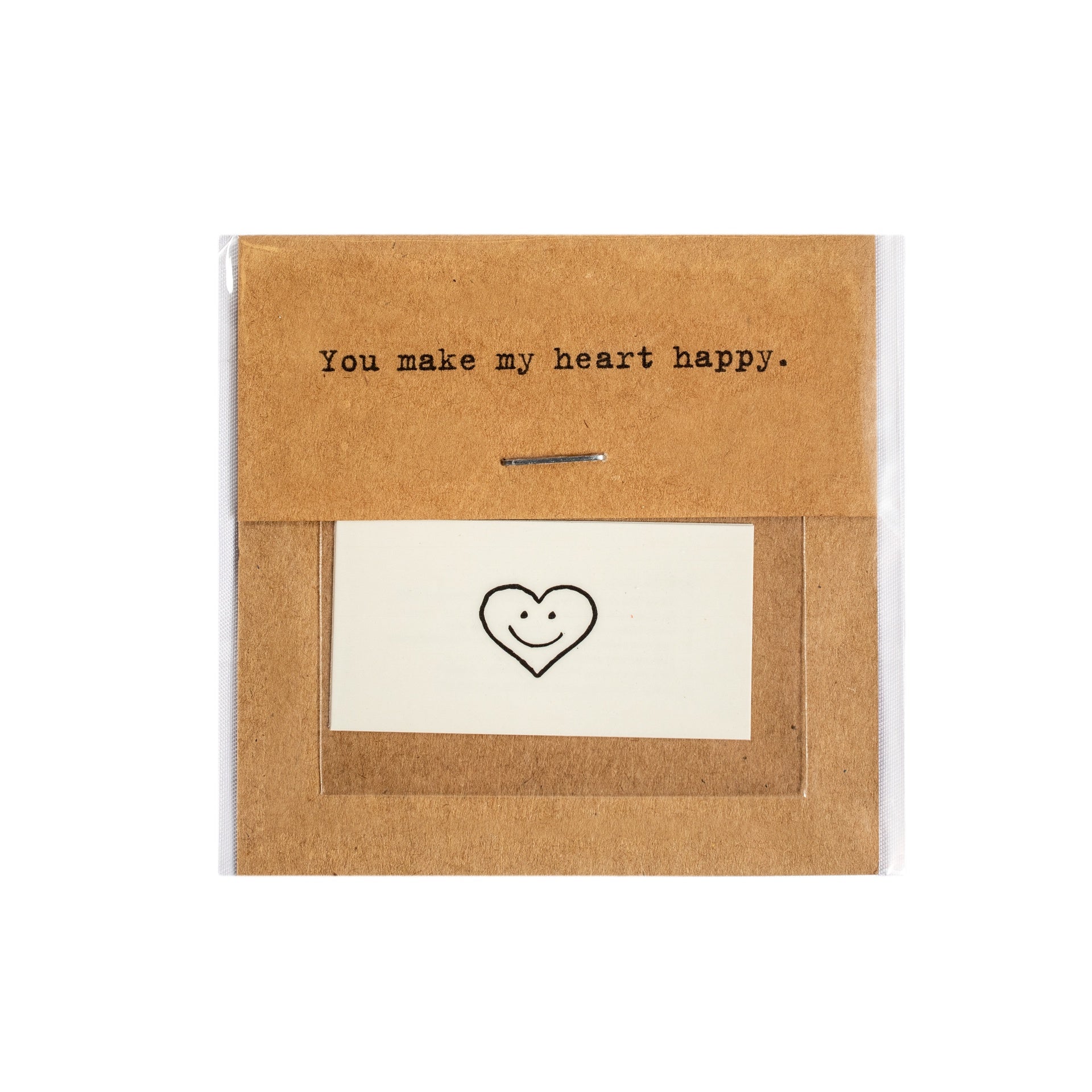 Smiling Heart Temporary Tattoo- Single Set of 2