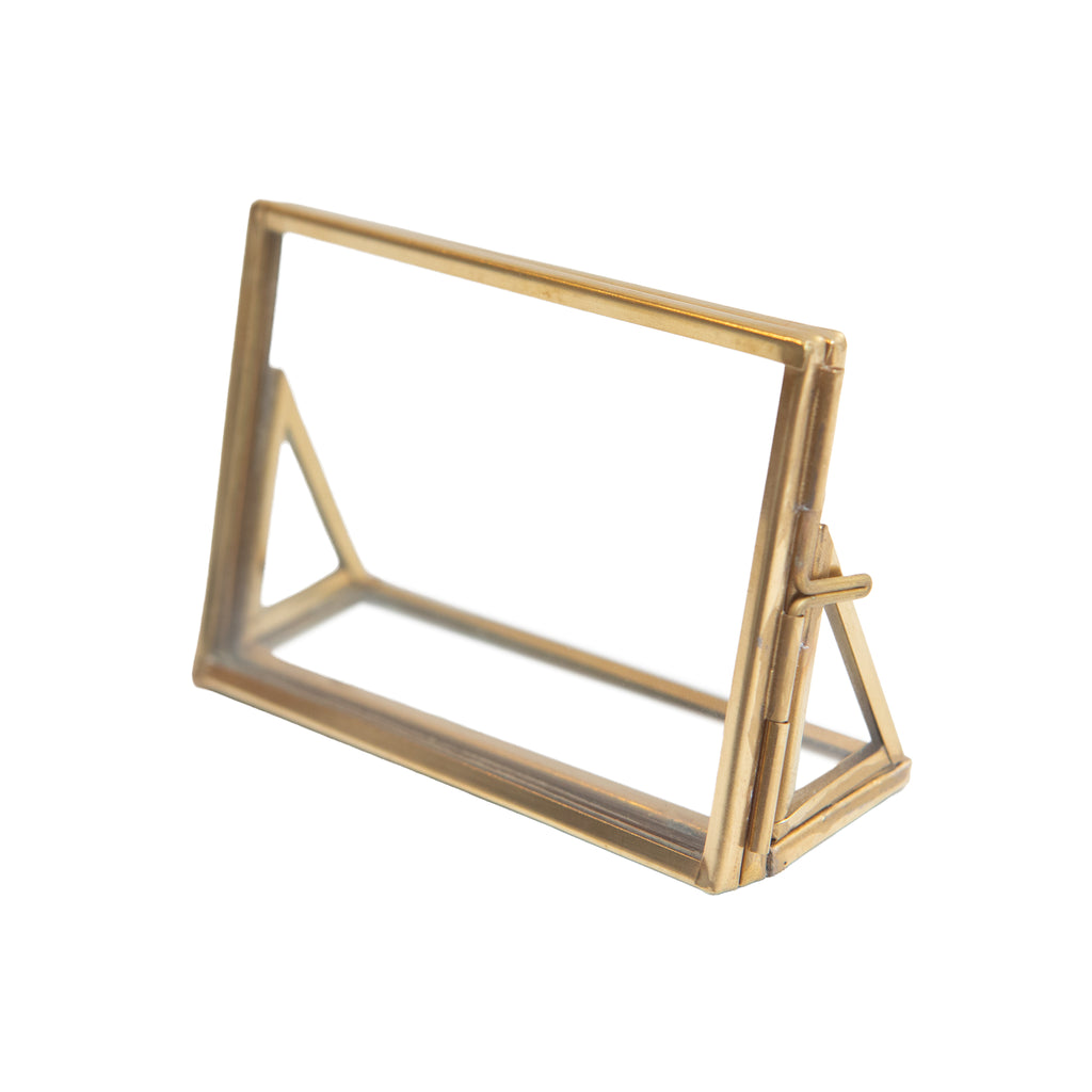 Brass Standing Frame 3.5" x 2.5" Horizontal