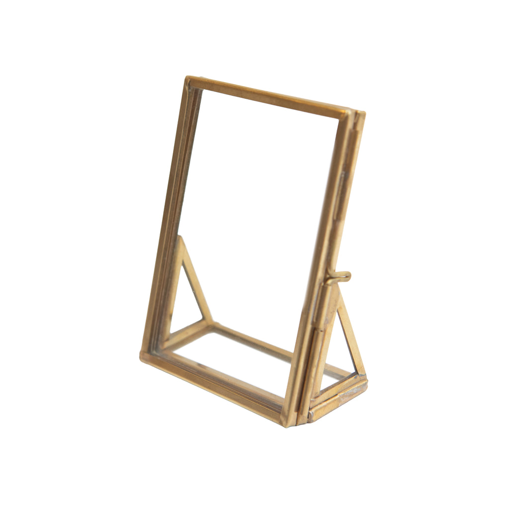 Brass Standing Frame 2.5" x 3.5" Vertical
