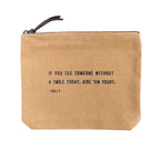 If You See Someone Without A Smile  Canvas Zip Bag- Blush