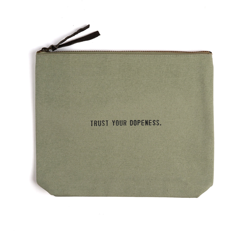 Mint Canvas Zip Bag