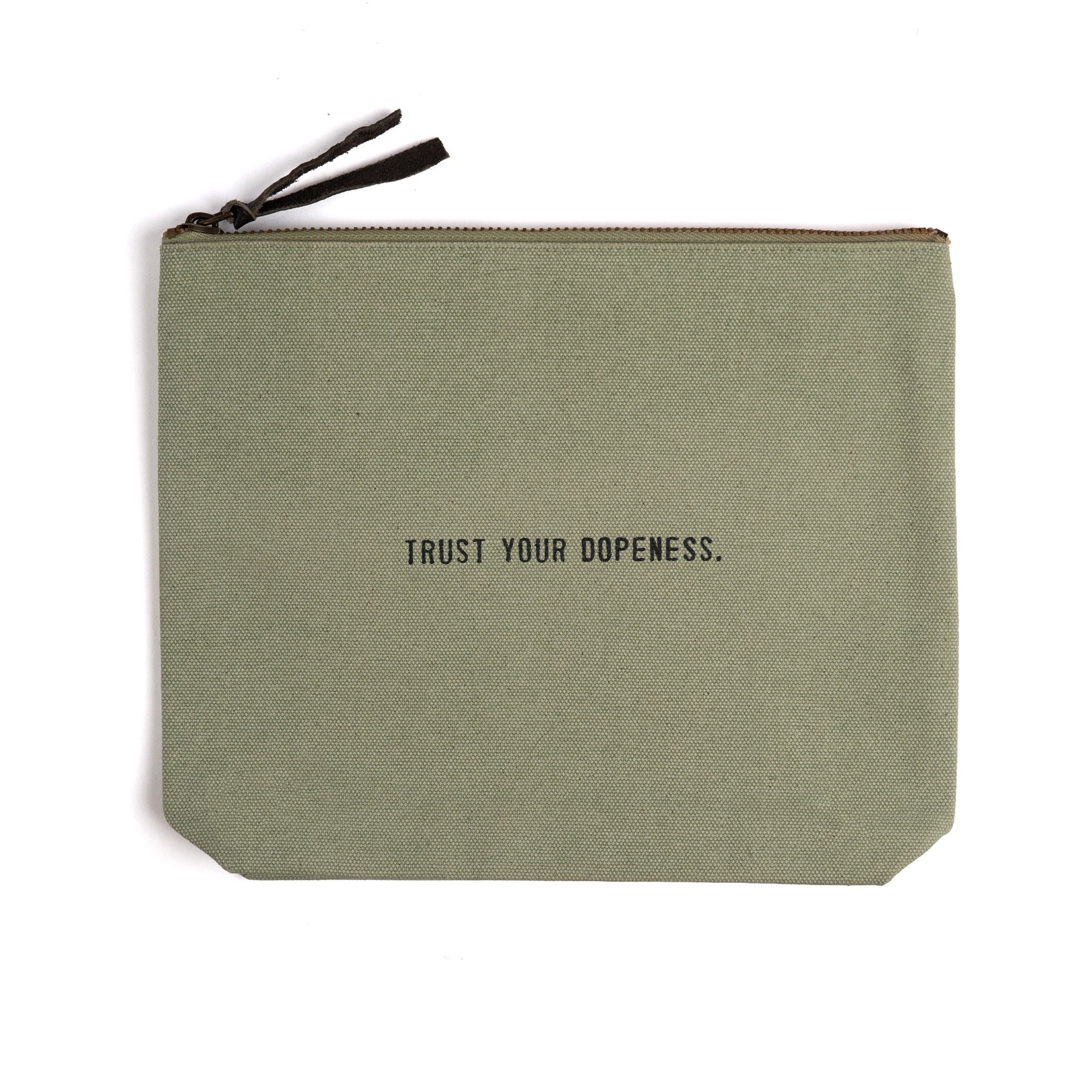 Mint Canvas Zip Bag