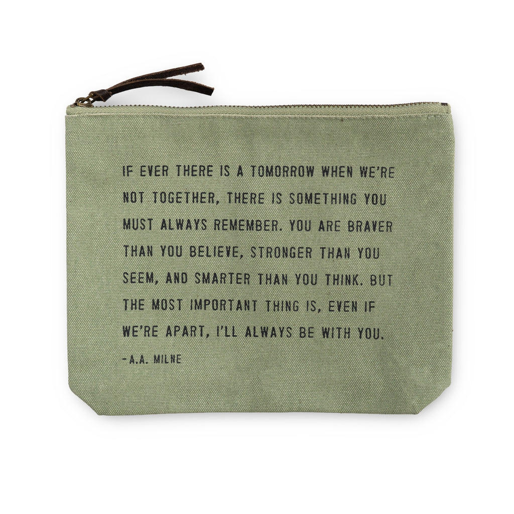 Mint Canvas Zip Bag