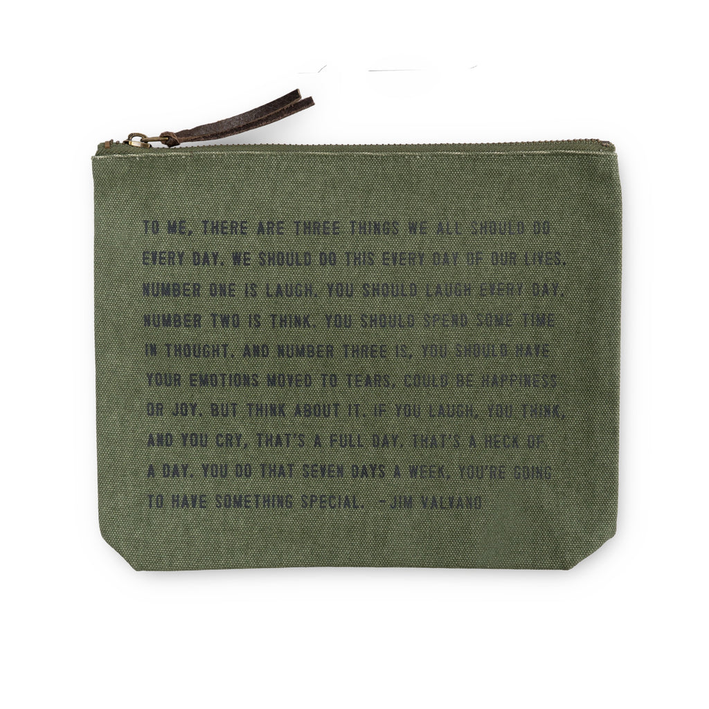Rosemary Canvas Zip Bag