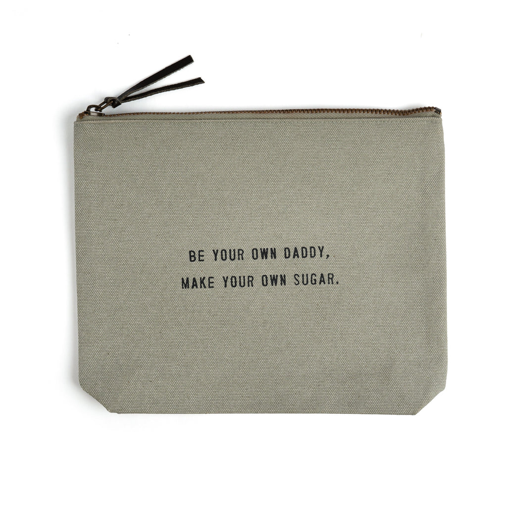 Sage Canvas Zip Bag