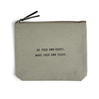 Sage Canvas Zip Bag
