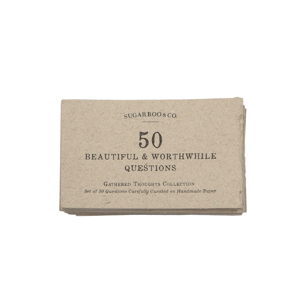 50 Gathered Thoughts- Beautiful And Worthwhile Questions on Handmade Paper