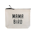 Mama Bird Canvas Zip Bag - Cream