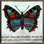 Butterfly Art Print - Grey Wood