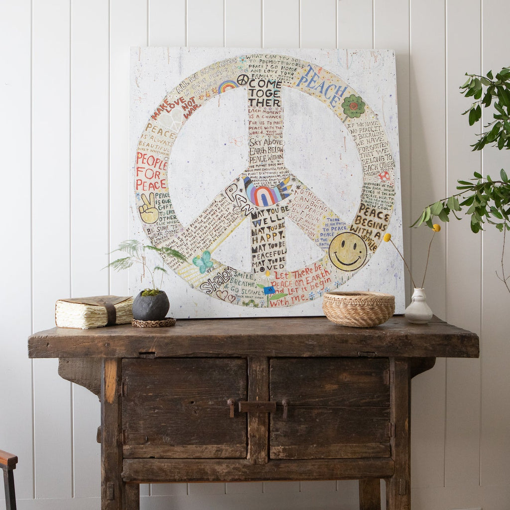 Choose Peace Art Print in White - Gallery Wrap