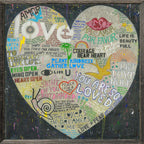 Choose Love  Art Print in Black - Grey Wood