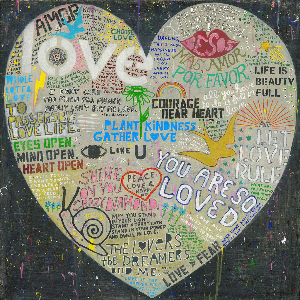 Choose Love Art Print in Black - Multi Panel