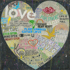Choose Love Art Print in Black - Multi Panel
