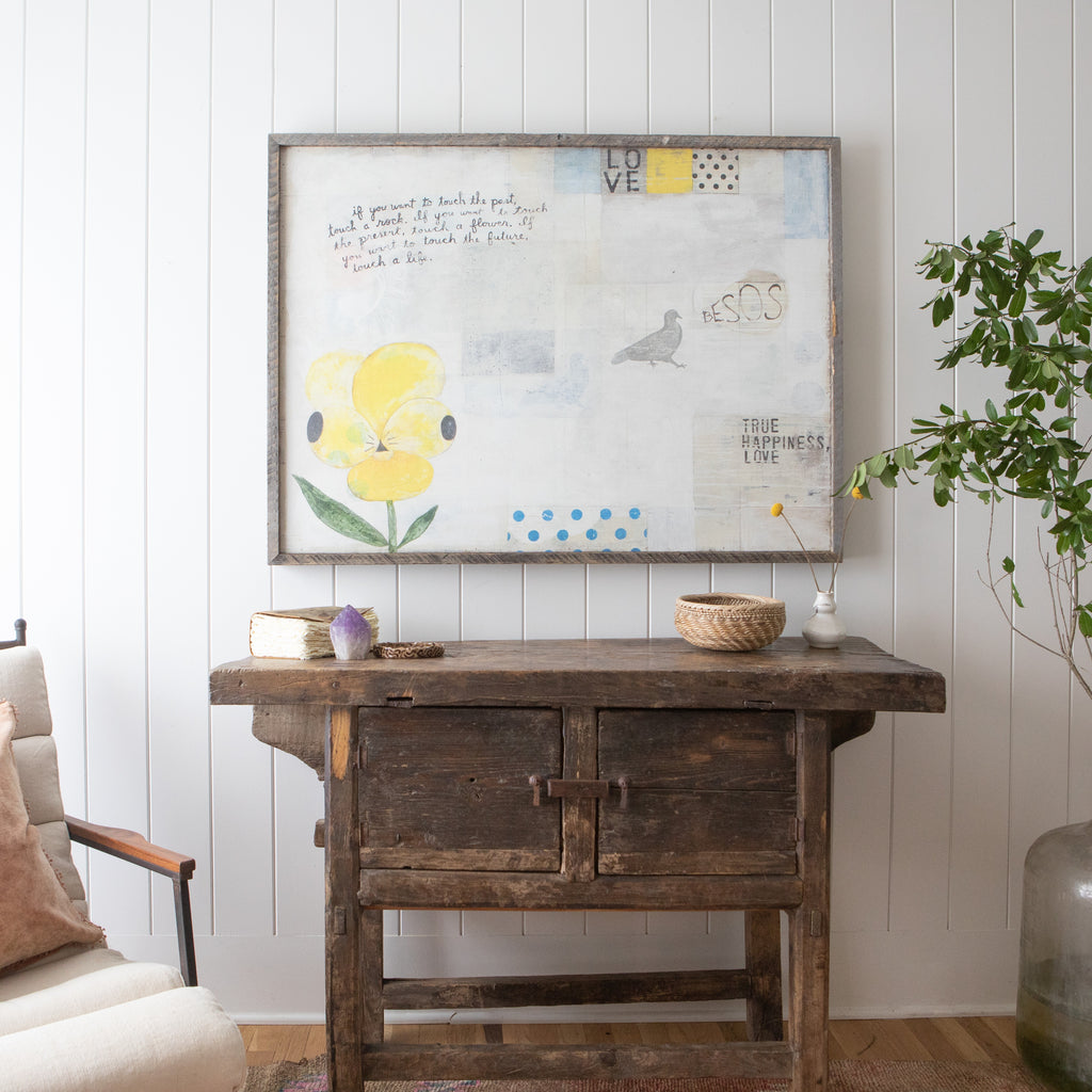 Yellow Pansy Horizontal Art Print