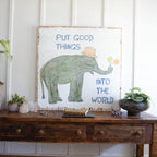 Good Things Elephant Art Print - Gallery Wrap