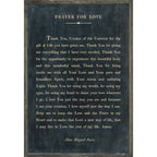 Prayer For Love Art Print - Grey Wood