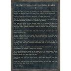 Instructions Before Visiting Earth Art Print - Grey Wood