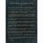 Instructions For Visiting Earth Art Print