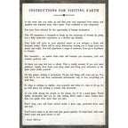 Instructions Before Visiting Earth Art Print - Grey Wood