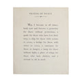Prayer Of Peace Art Poster in Cream