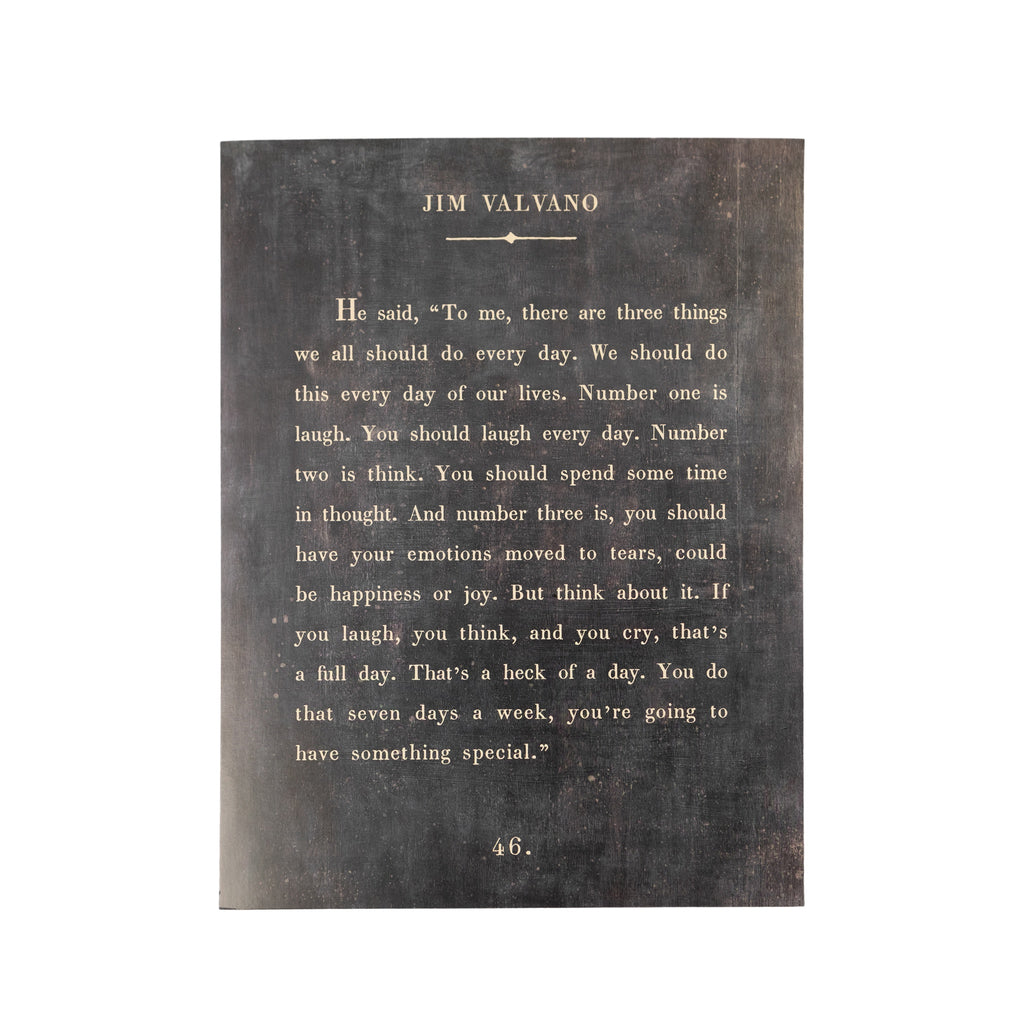 Jim Valvano Book Collection Art Poster in Charcoal - 12" x 16"