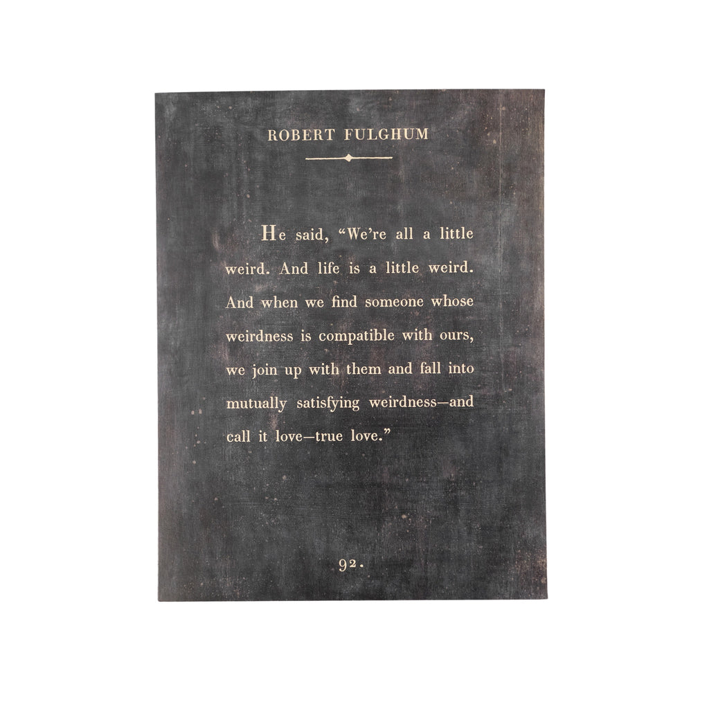 12"x16" Robert Fulghum Book Collection Art Poster - Charcoal