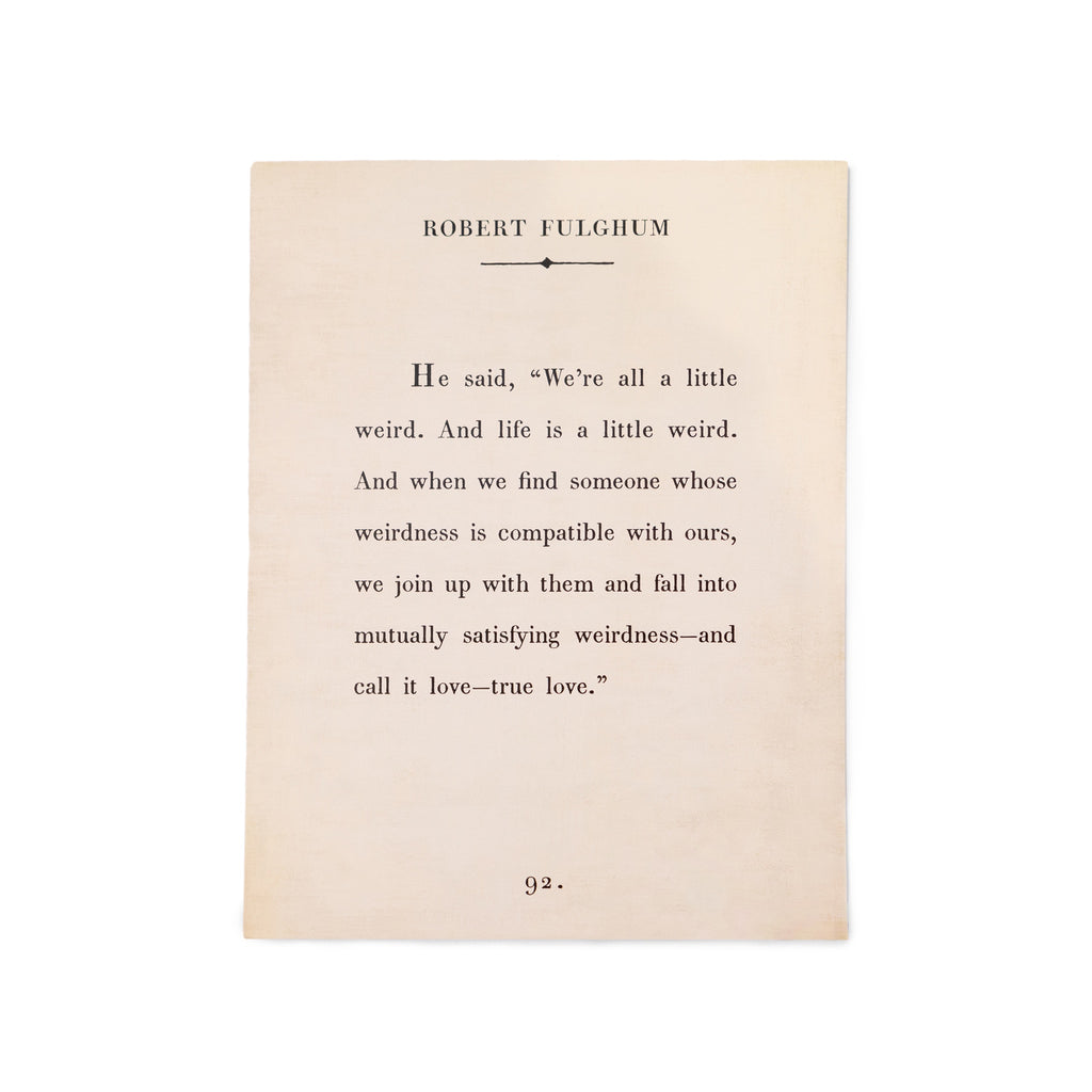 12"x16" Robert Fulghum Book Collection Art Poster - Cream