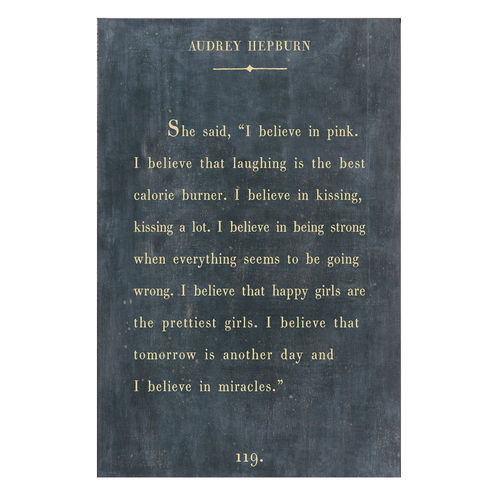 Audrey Hepburn Art Print - Book Collection