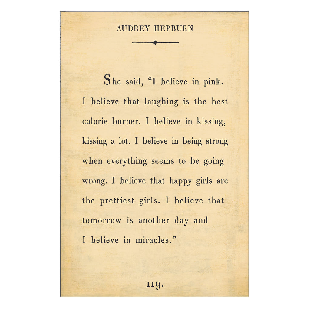 Audrey Hepburn Art Print - Book Collection