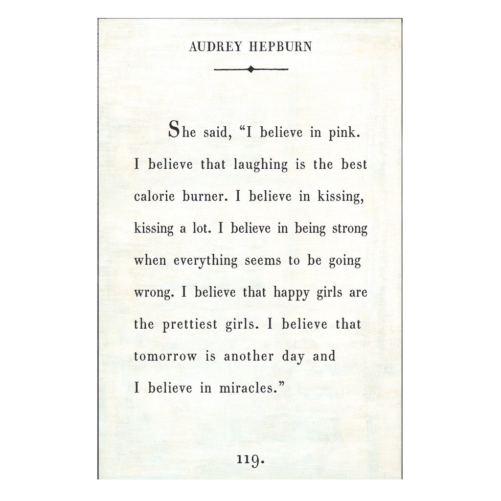 Audrey Hepburn Art Print - Book Collection