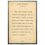 Audrey Hepburn Art Print - Grey Wood