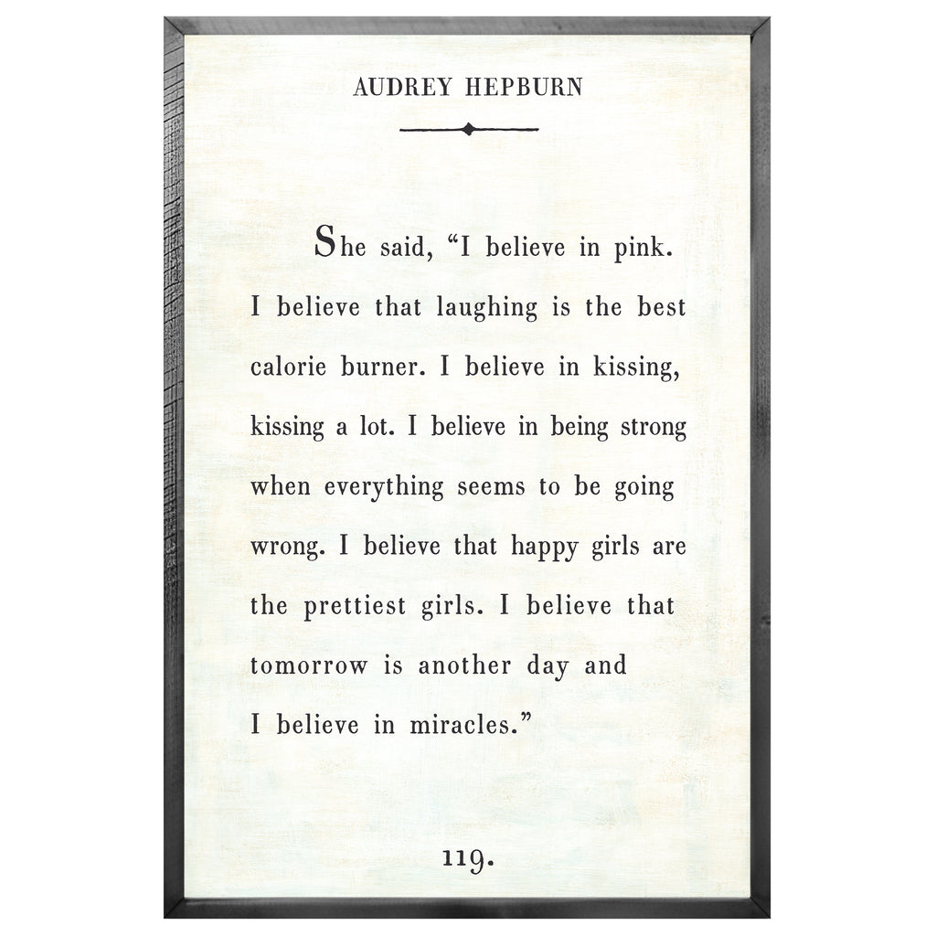 Audrey Hepburn Art Print - Grey Wood
