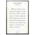 Audrey Hepburn Art Print - Grey Wood