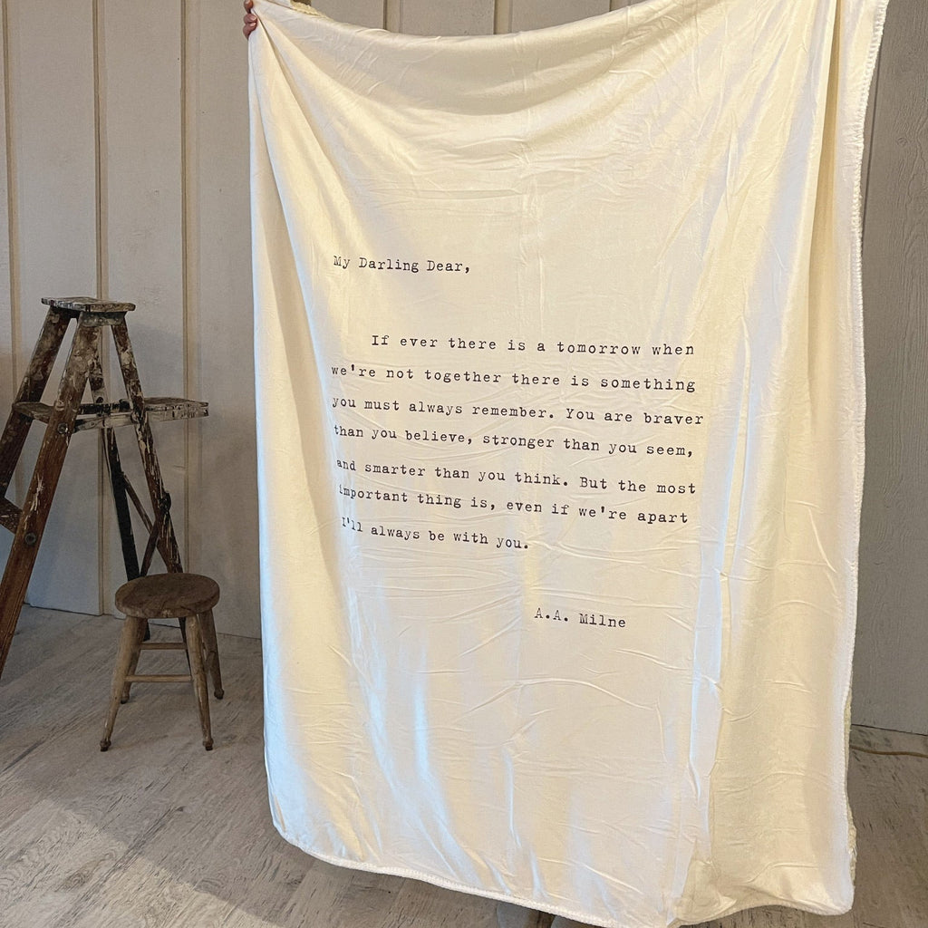 ***Darling Dear (A.A Milne) Large Heirloom Blanket