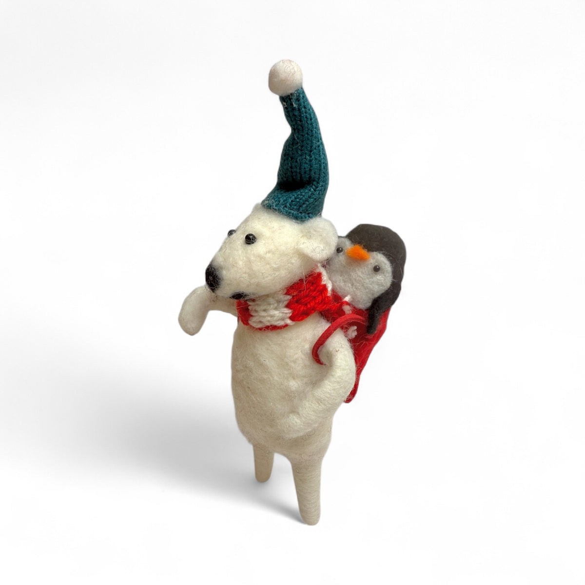 Polar Bear & Penguin Friend Ornament - Sleuth of Bears Collection