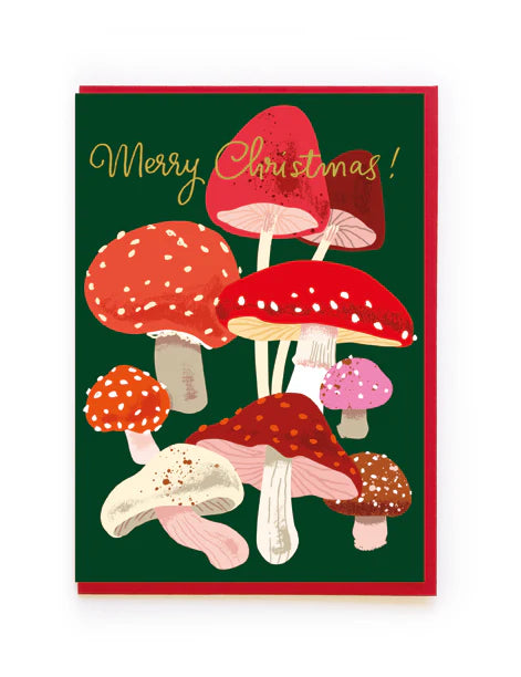 Christmas Mushrooms Card