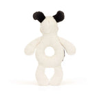 Bashful Black & Cream Puppy Ring Rattle