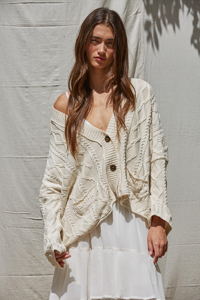 Anais Cable Knit Cardigan