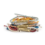 ***Brass Namaste Braided Bracelet - Green - Adjustable