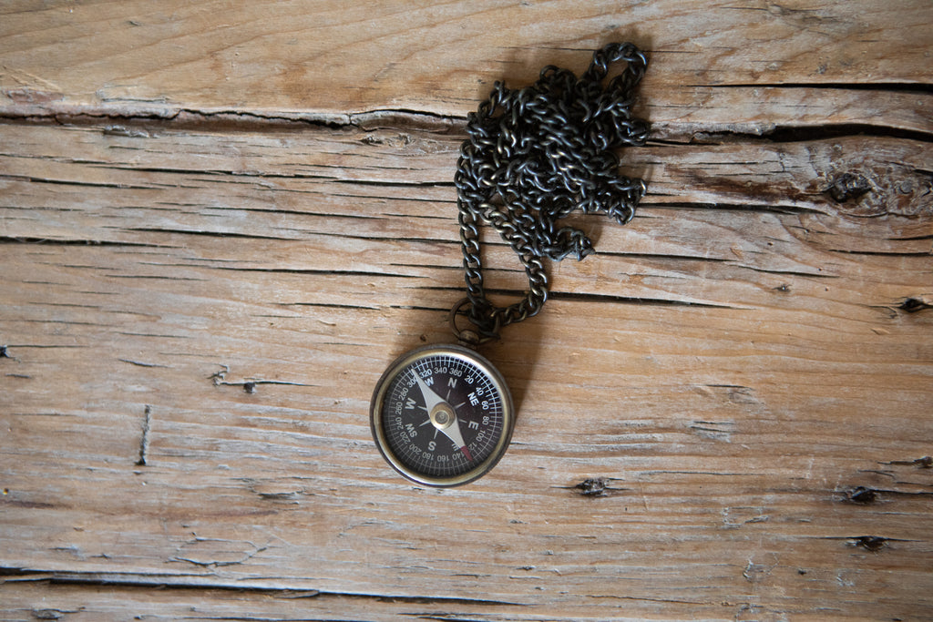 ***Let Your Heart Be Your Compass with Leather Pouch