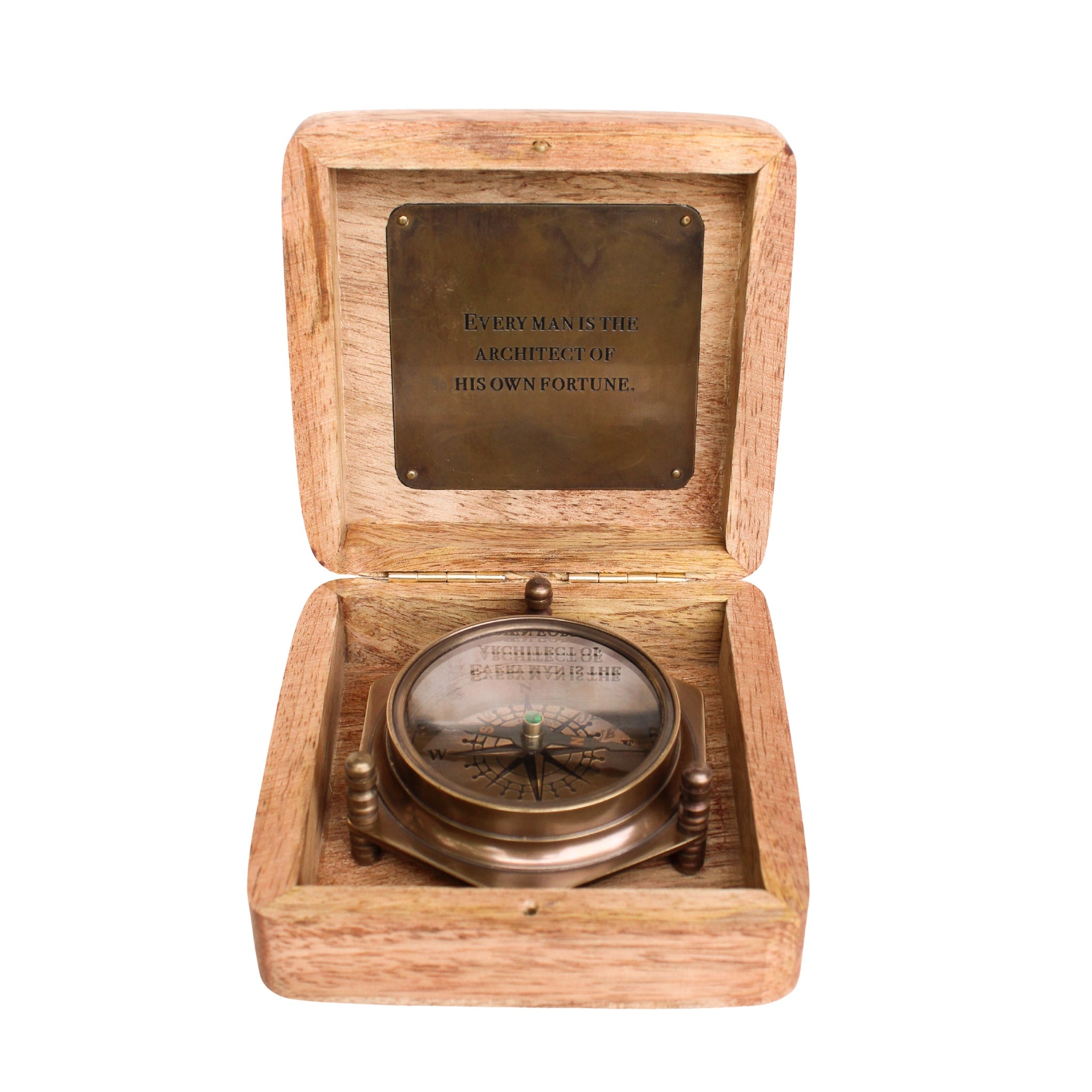 Every Man Compass in Wooden Box