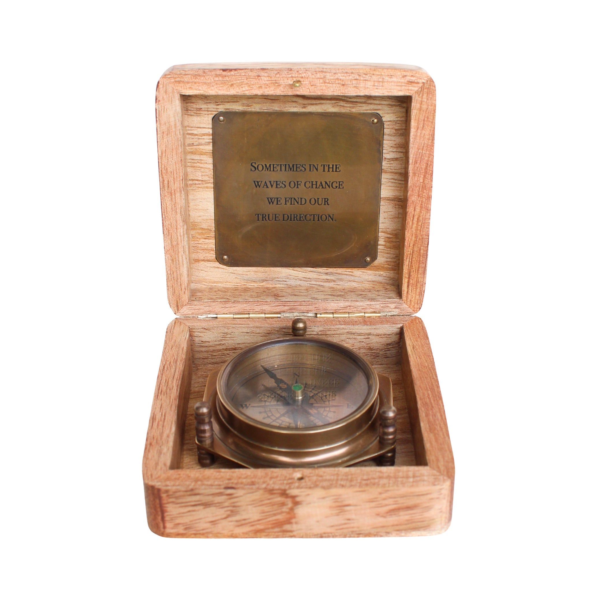 Sometimes In The Waves Compass in Wooden Box