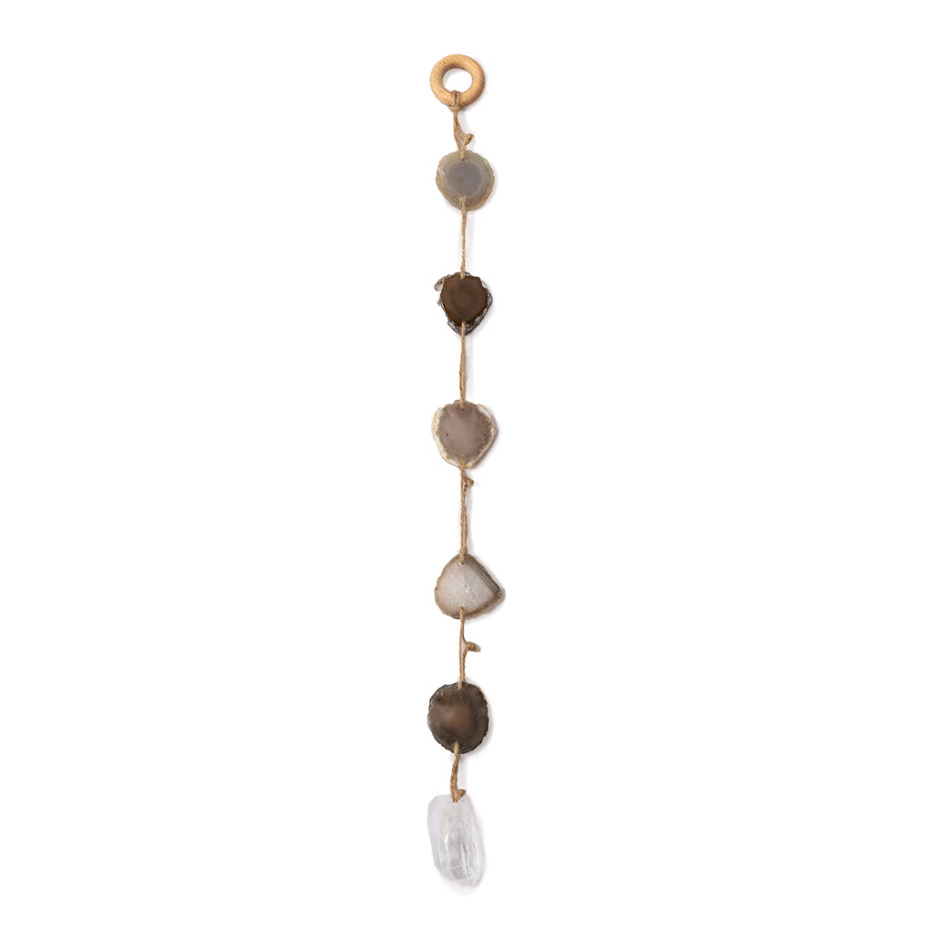Natural Agate Slice Suncatchers 24"